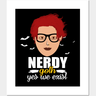 Nerdy Goth Girls Yes We Do Exist Posters and Art